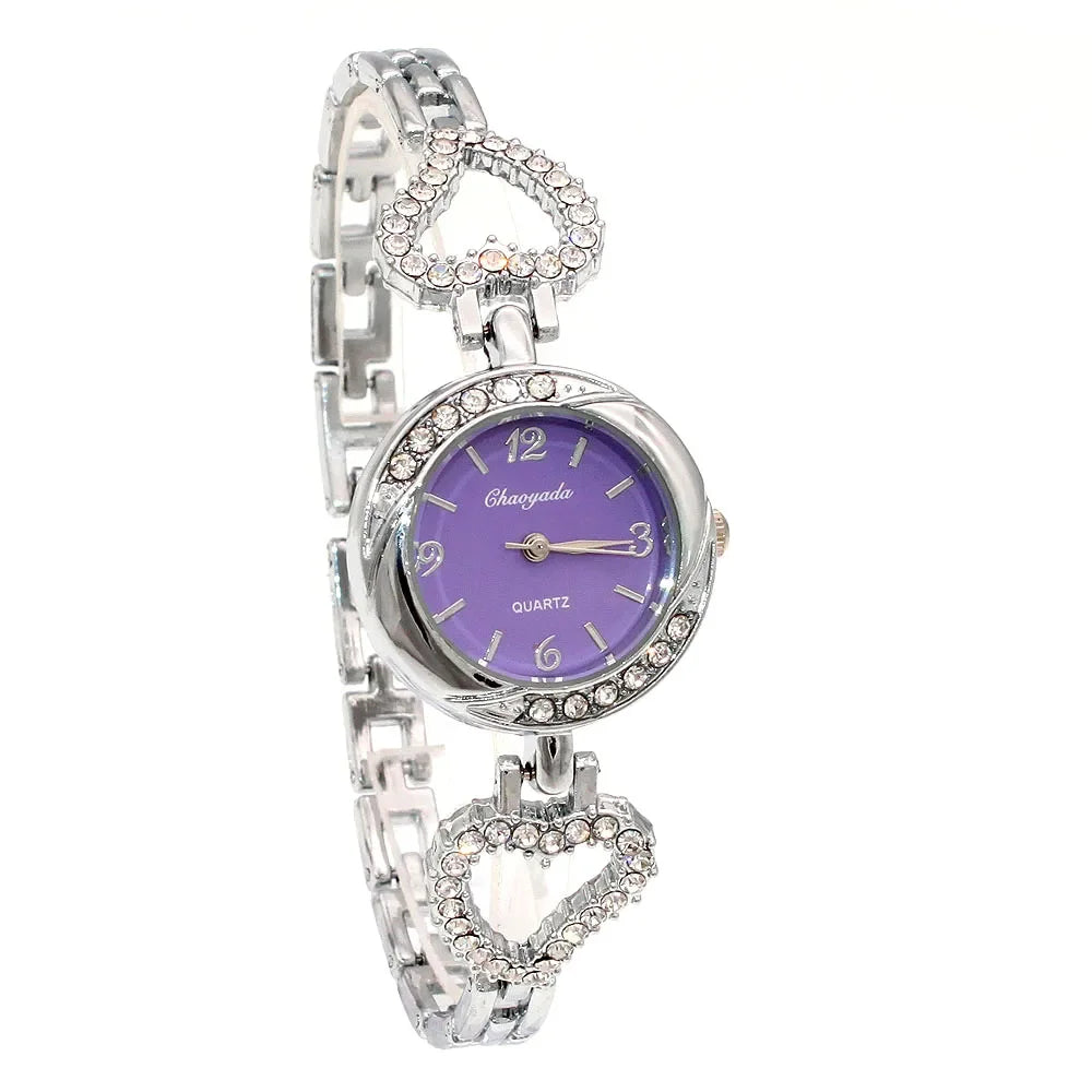 High Quality Luxury Jewelry Ladies Quartz Watch Dress Fashion Casual Women Watches Rhinestone Bracelets Watches O140 Christmas