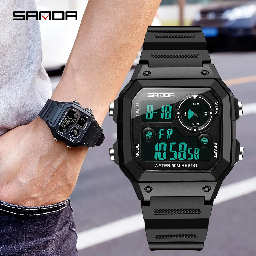 Fashion Sanda Brand G Style Men Sports Watches Countdown Men's Waterproof Led Digital Watch Man Military Clock Relogio Masculino