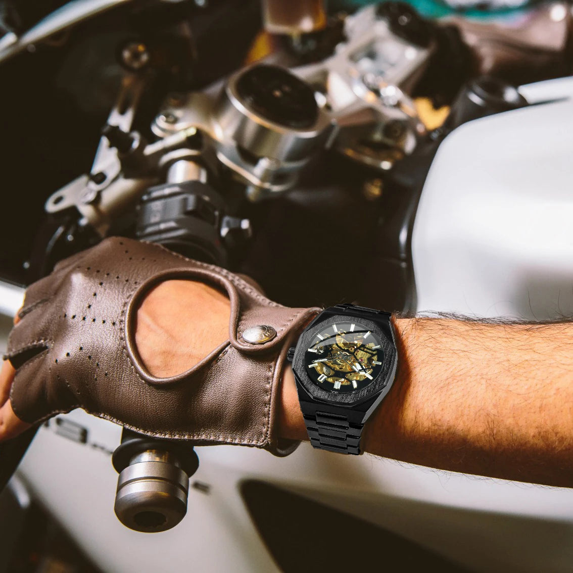 2023 Fashion Winner Top Brand Men's Watches Luxury Mechanical Wrist Watch For Men Casual Full Stainless Steel Strap Chic Relogio