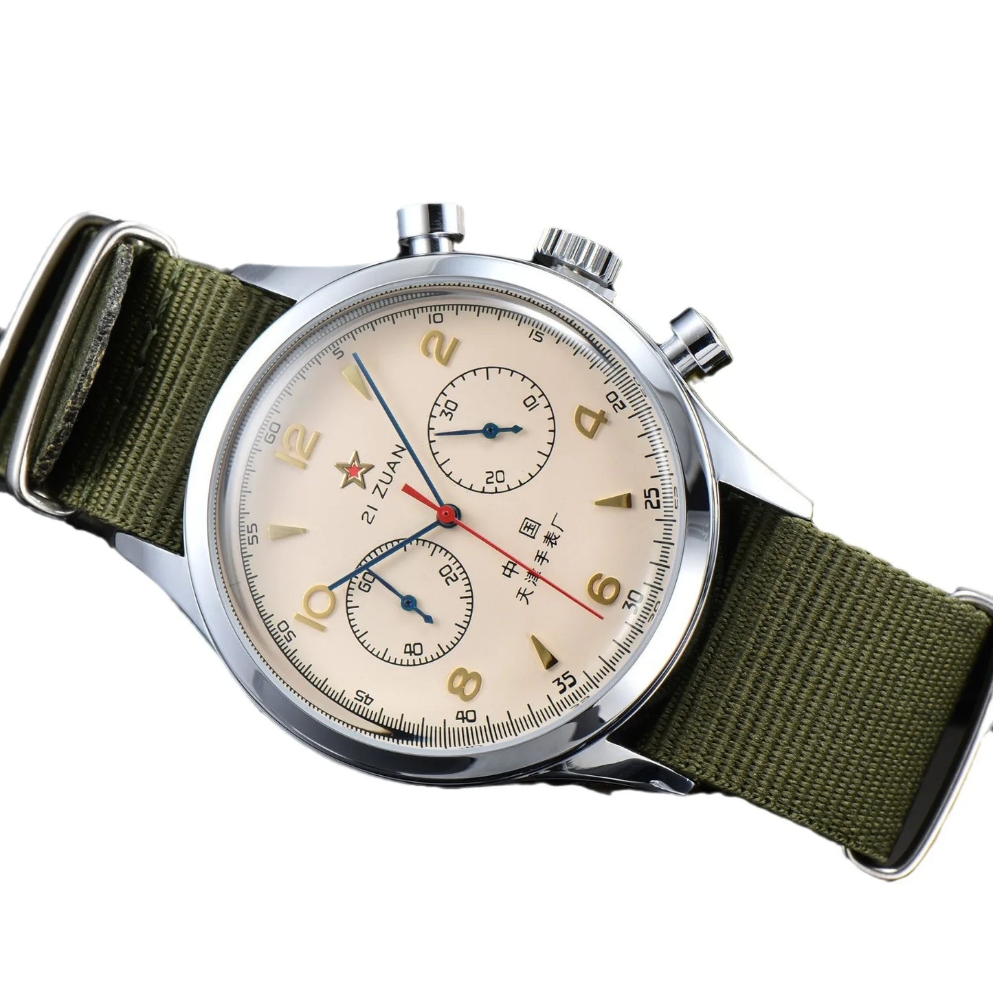 DD42MM 1963 Pilot Man Watch Beat quartz chronograph Homage Watch Luxury business waterproof 2024 New Wristwatch