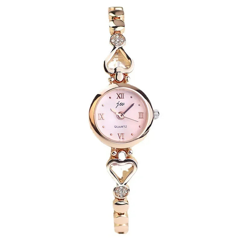 Women's Fashion Quartz Small Watches Love Heart Simple Female's Bracelet Watch Ladies Wristwatch Clock Relojes Para Mujer Montre