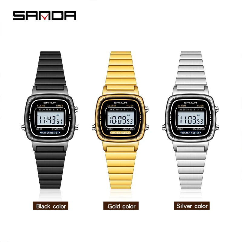 Sanda Women Golden Classic Quartz Watch Fashion Female Elegant Clock Luxury Gift Watches Casual Ladies Waterproof Wristwatch