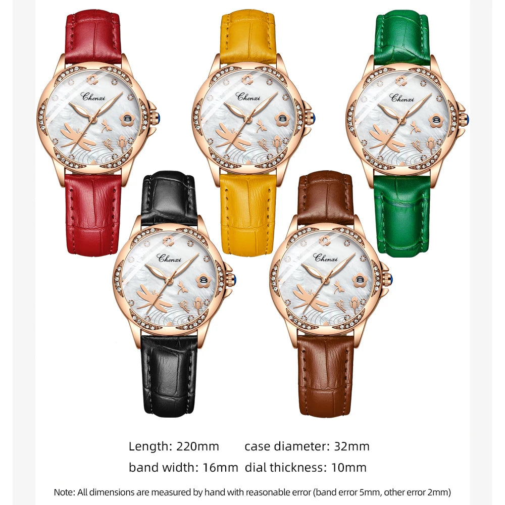 CHENXI Top Brand Luxury Ladies Watch Waterproof Dress Quartz Stainless Steel Wrist Watches Women Simple Casual Clock Reloj Mujer