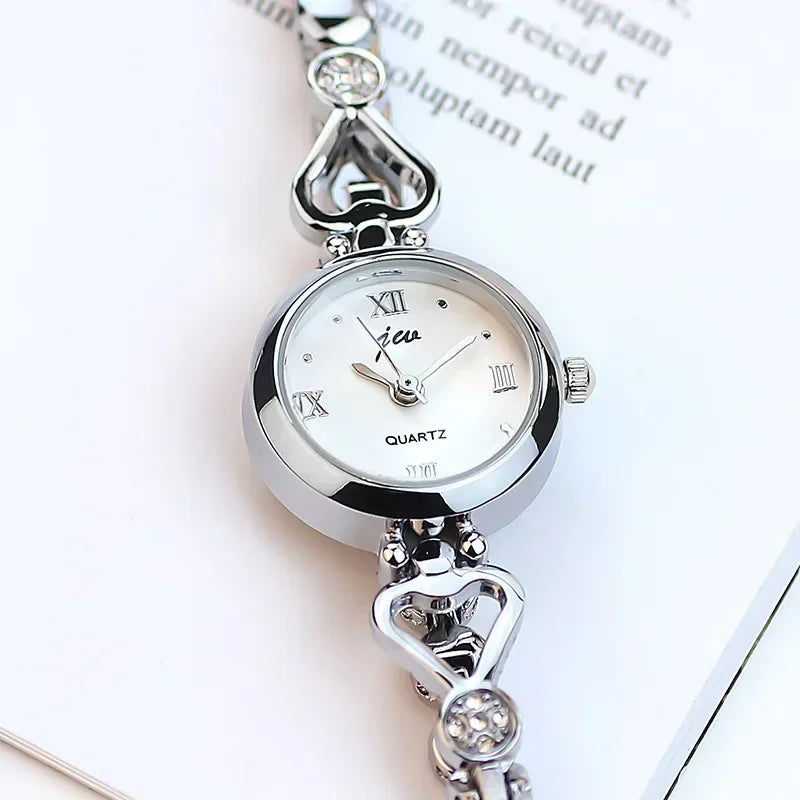 Women's Fashion Quartz Small Watches Love Heart Simple Female's Bracelet Watch Ladies Wristwatch Clock Relojes Para Mujer Montre