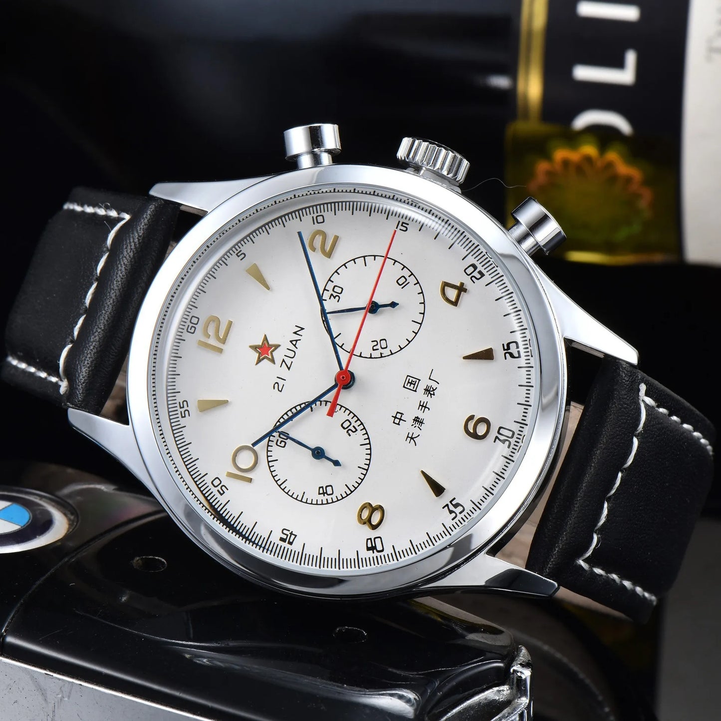 DD42MM 1963 Pilot Man Watch Beat quartz chronograph Homage Watch Luxury business waterproof 2024 New Wristwatch