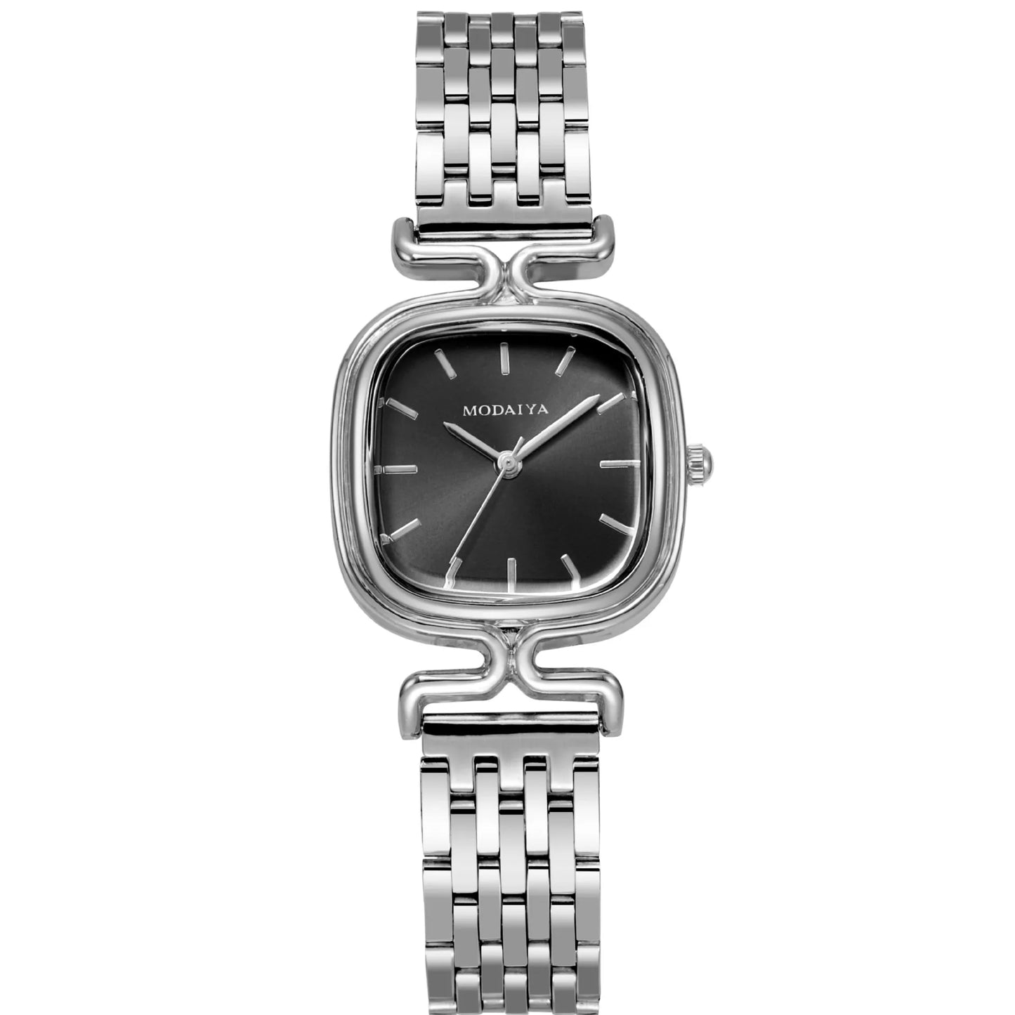 Fashion Luxury Square Women's Watches Brand Ladies Quartz Wristwatch Classic Silver Simple Femme Steel Band Relogio Feminino