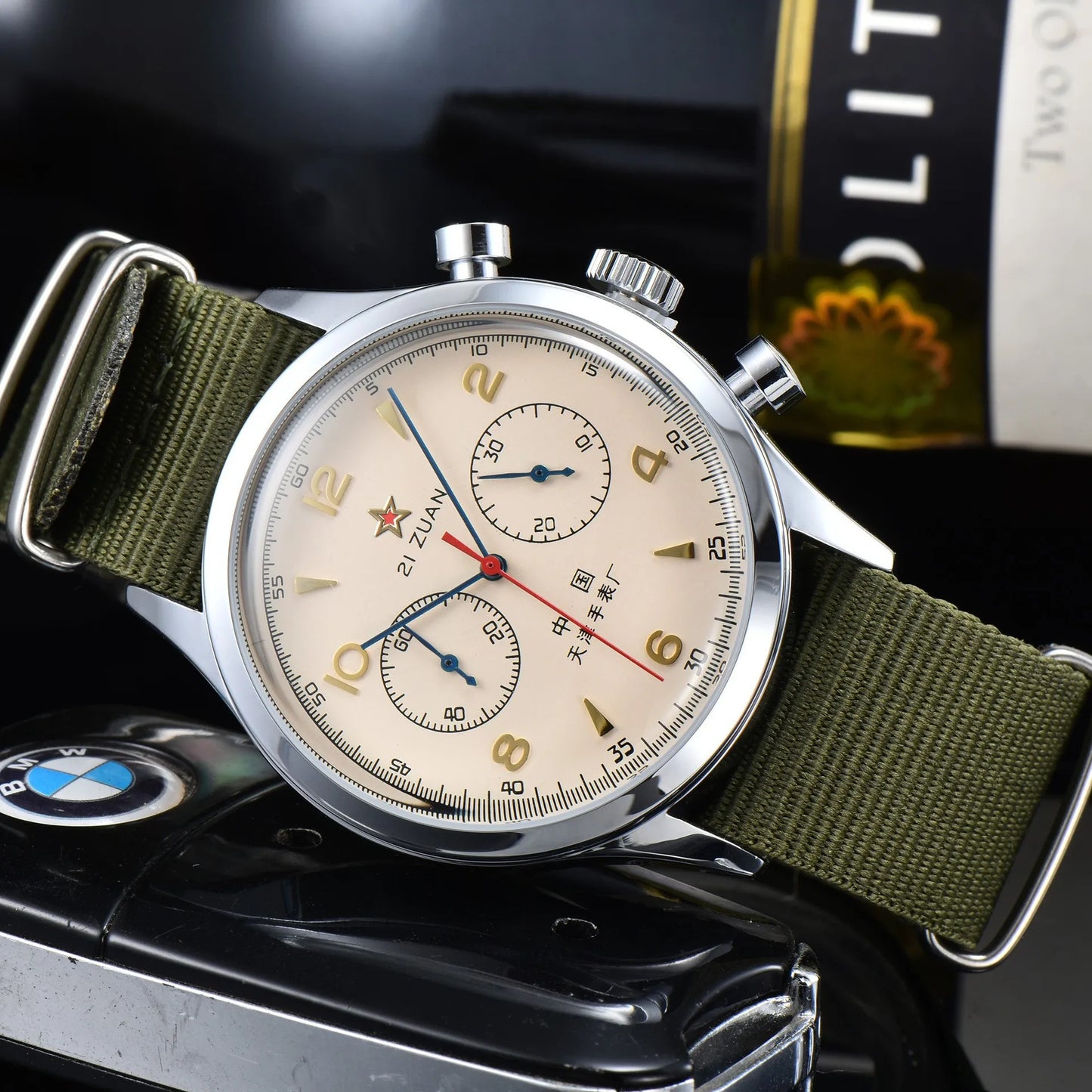 DD42MM 1963 Pilot Man Watch Beat quartz chronograph Homage Watch Luxury business waterproof 2024 New Wristwatch