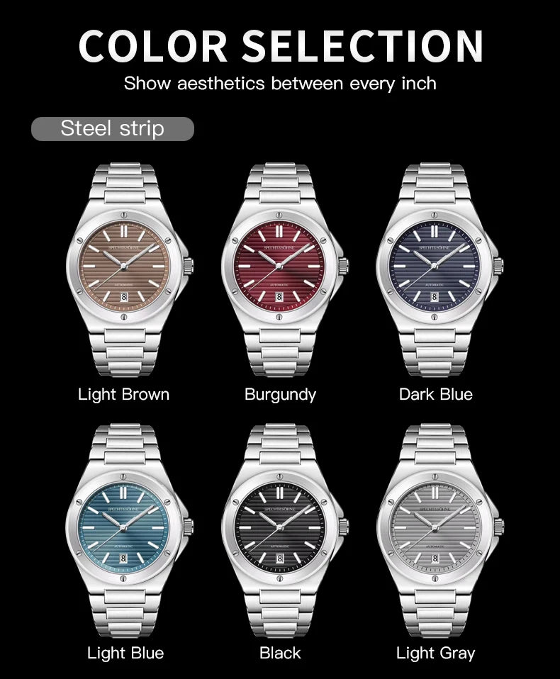 2024 SPECHT&SOHNE Elegant Men's Watches Miyota 8215 Automatic Mechanical Watch Stainless Steel Sapphire Crystal 50m Waterproof
