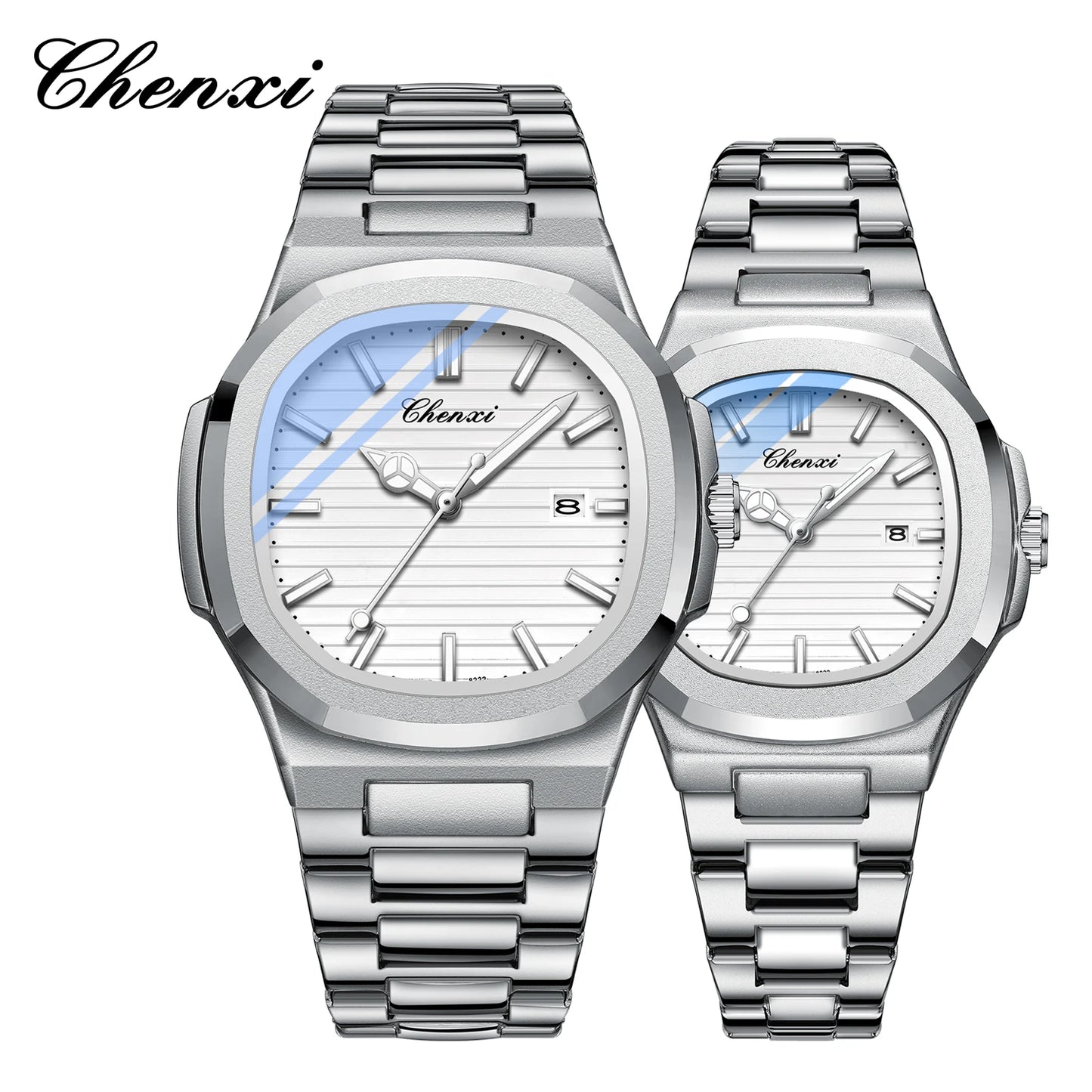 CHENXI 8222 Luxury Stainless Steel Wristwatch Quartz Waterproof Luminous Men Watches Reloj Hombre часы мужские наручные