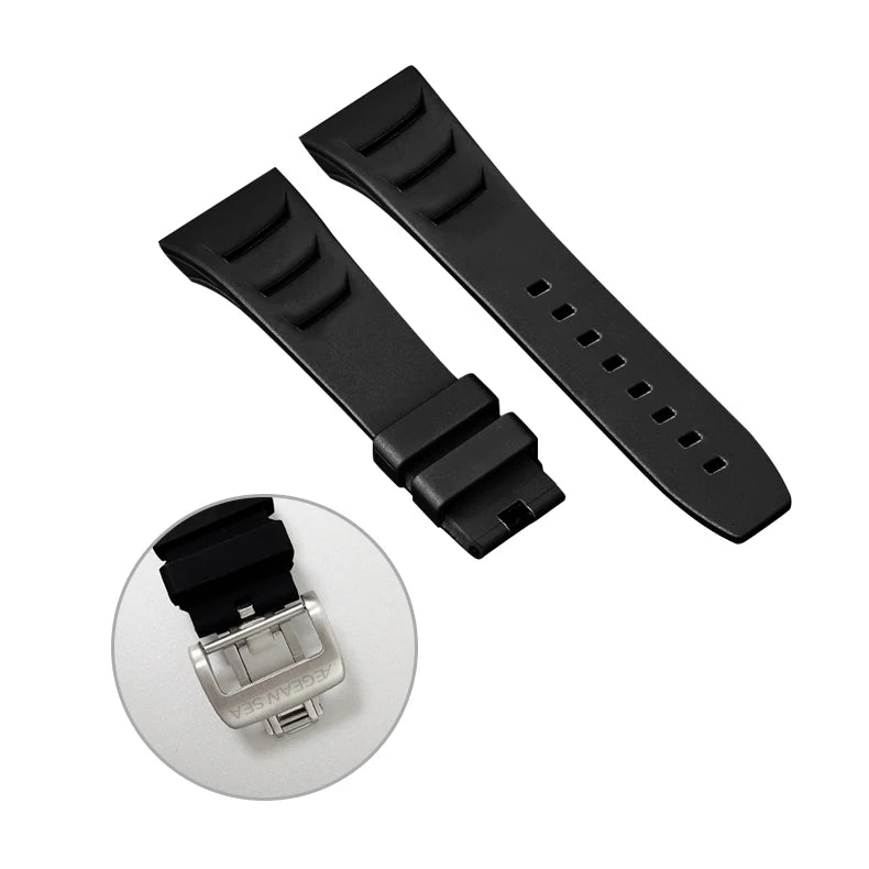 HANBORO Men Automatic Watch Luxury Mechanical Wristwatch Luminous Skeleton Tonneau Case Waterproof Rubber Strap Sport