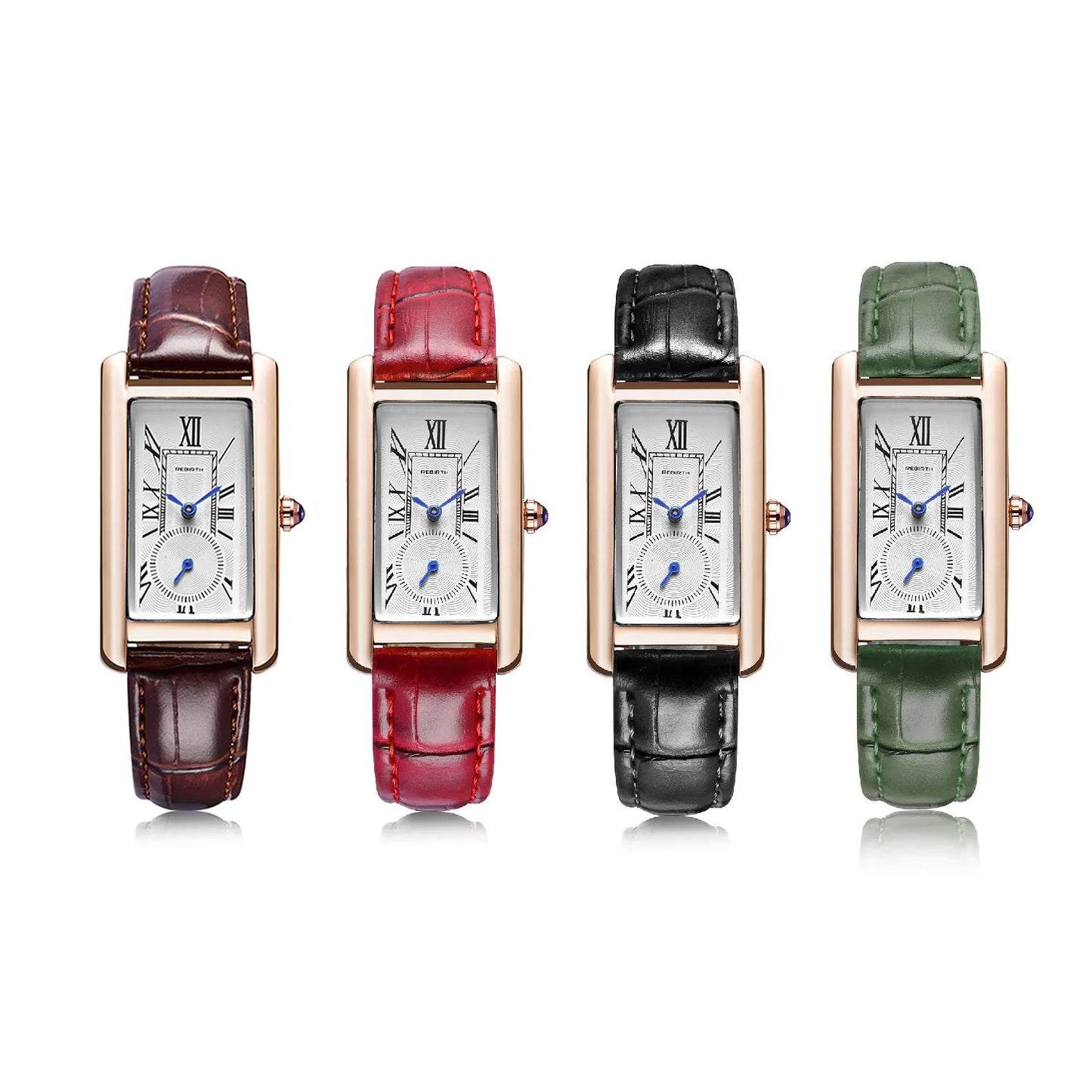 2022 Fashion Rebirth Top Brand Watch Women Elegant Retro Watches Casual Ladies Quartz Clock Casual Leather Women's Wristwatches