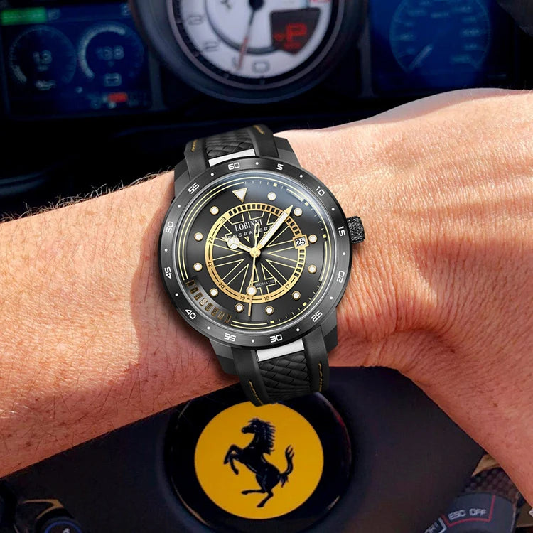 LOBINNI Mens Automatic Watches Luxury Watch Male Self Wind Mechanical Wristwatch Sapphire Crystal Luminous
