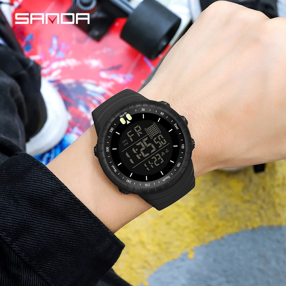 Sanda 2022 New Men's Watches Outdoor Sport Military Digital Watch 5bar Waterproof Wristwatch For Men Clock Relogio Masculino
