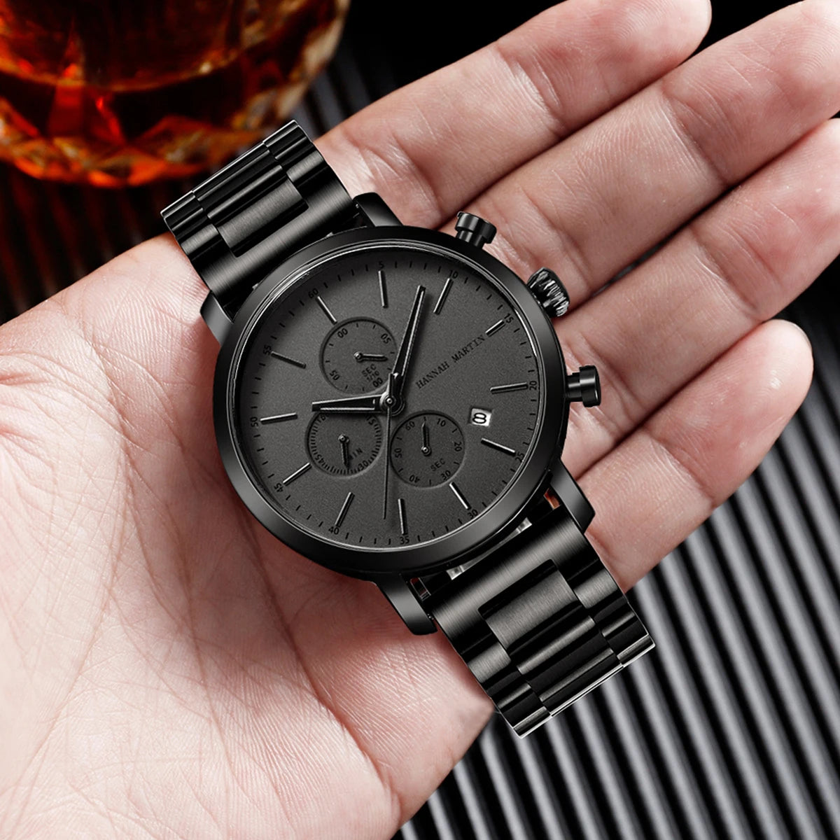 Top Men Watch Brand Business Style Stainless Steel Fashion Waterproof Sports Multifunctional Quartz Wristwatch Relogio Masculino