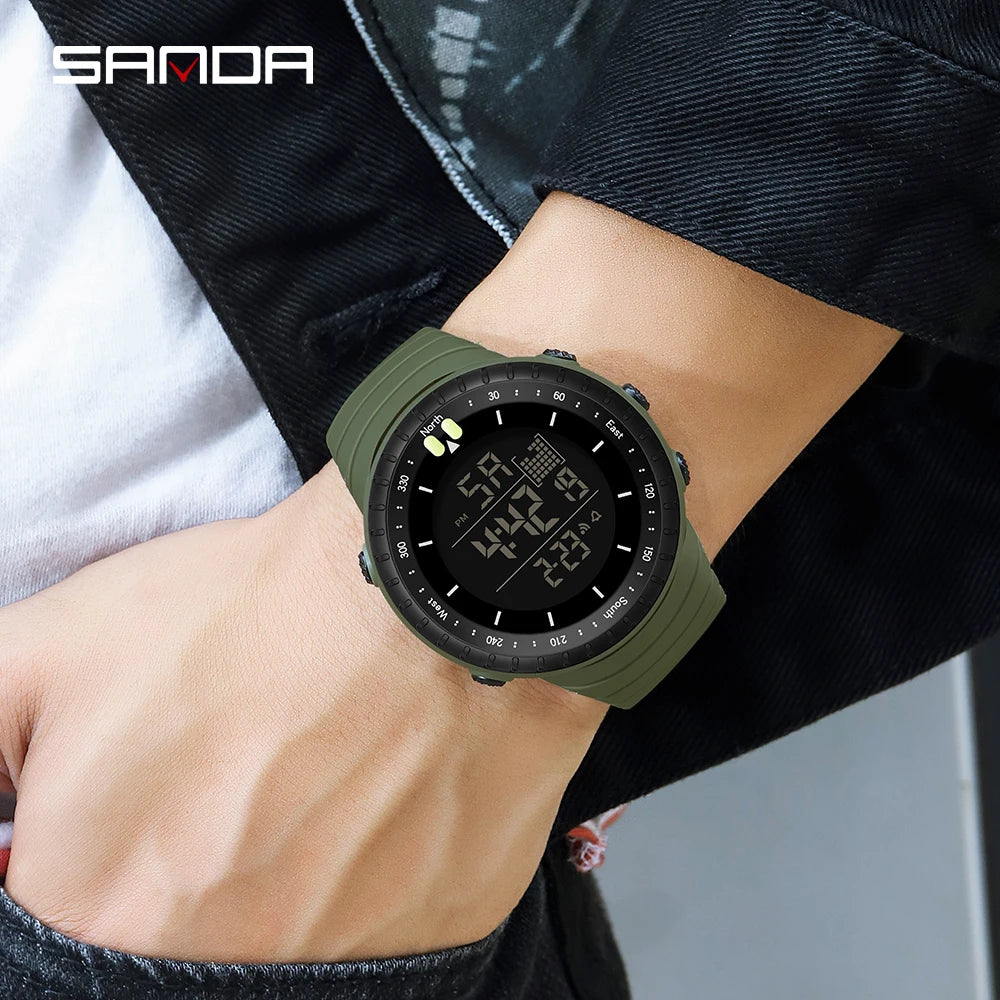 Sanda 2022 New Men's Watches Outdoor Sport Military Digital Watch 5bar Waterproof Wristwatch For Men Clock Relogio Masculino