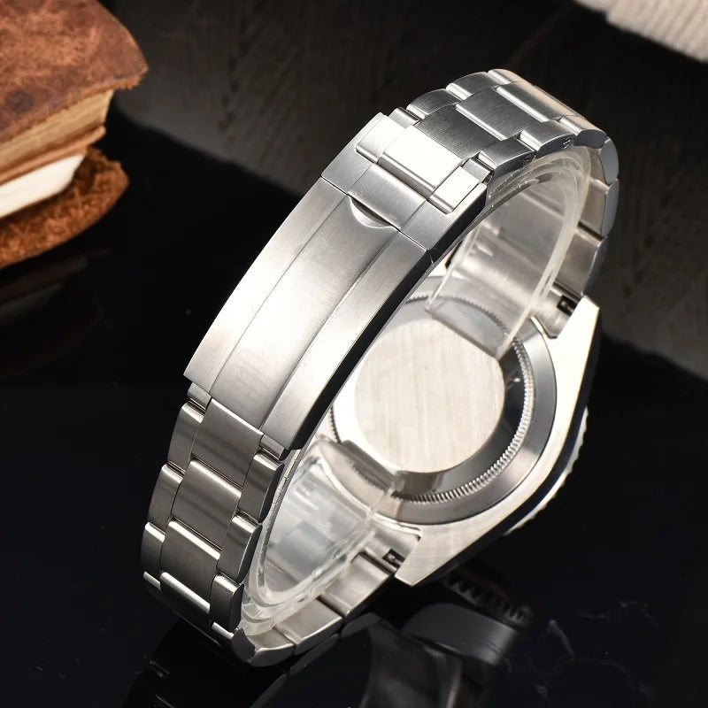 Multiple Time Zone 40mm Watch For Men Custom S Logo NH34 Movement Blue BGW9 Luminous Waterproof Automatic Meteorite Wristwatches