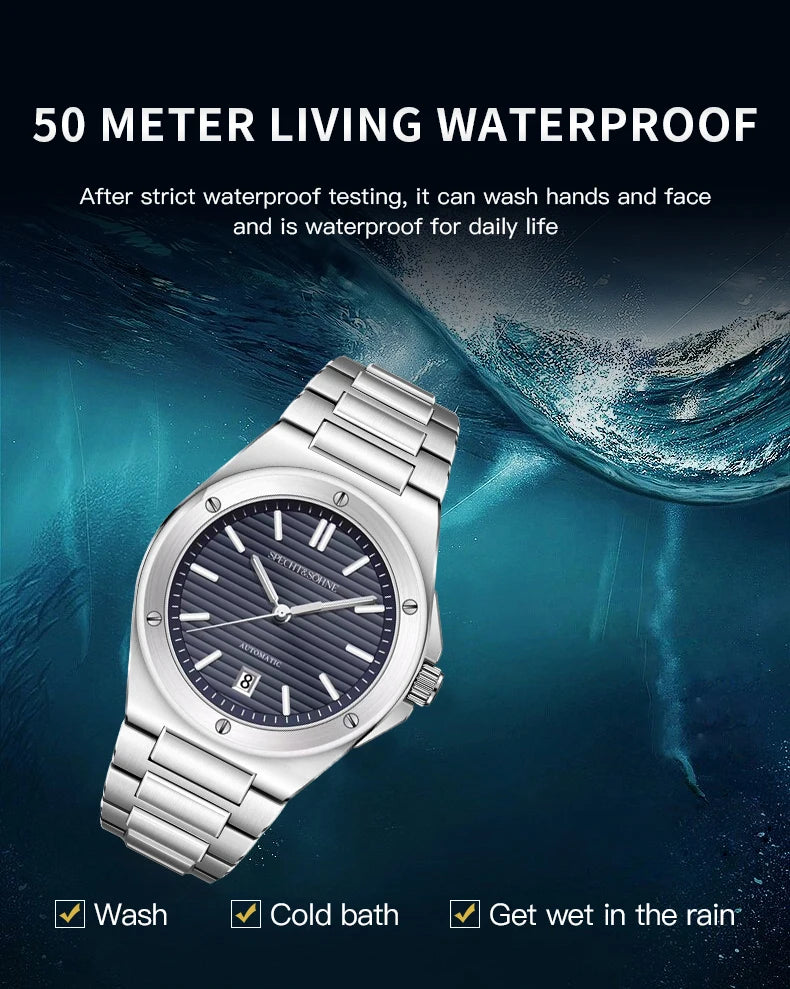 2024 SPECHT&SOHNE Elegant Men's Watches Miyota 8215 Automatic Mechanical Watch Stainless Steel Sapphire Crystal 50m Waterproof