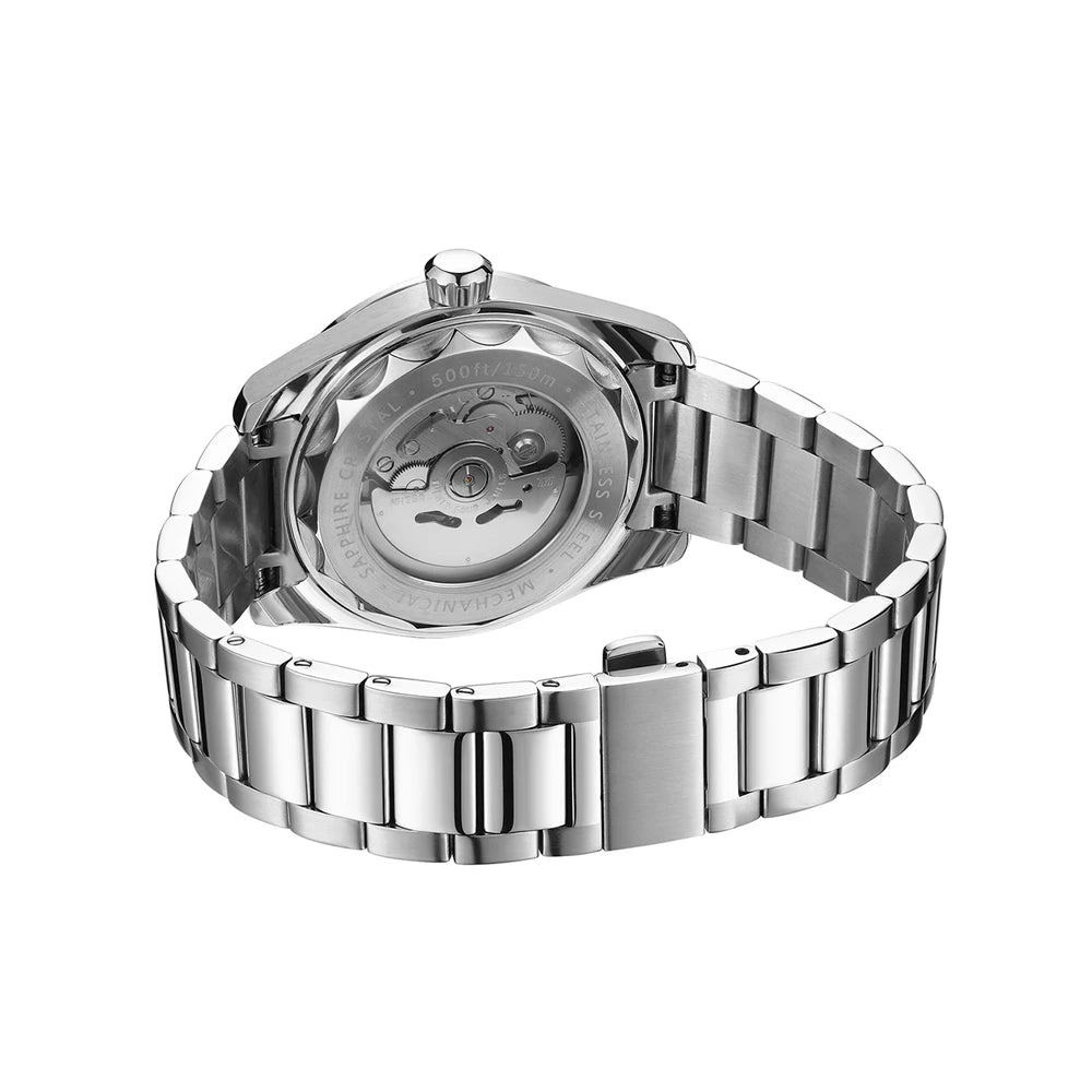 PHYLIDA New Red Dial Aqua 150m Automatic Watch Sapphire Crystal NH35A Wristwatch 100WR Diver Watches for Men