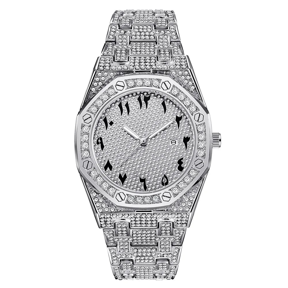New Cool Watches For Men Top Brand Luxury Hip Hop Iced Out Diamond Quartz Wrist Watch Male Clock Relogio Masculino Drop Shipping