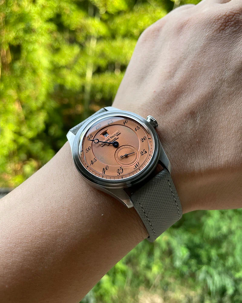 Spot goods NEW Pierre Paulin Jumping Hour Men Watch Automatic St17 mechanical watch steel watch Vintage Date Window 38mm