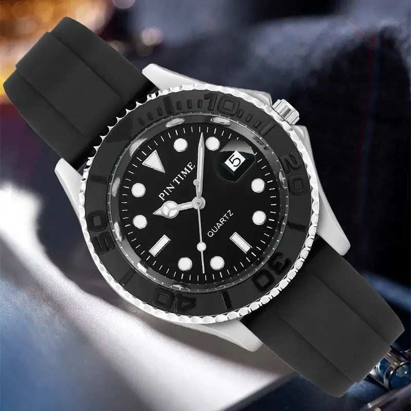 Top Brand Sports Men Mechanical Wrist watch Luxury Automatic Watch Men' s Silica gel Steel Waterpro of Clock
