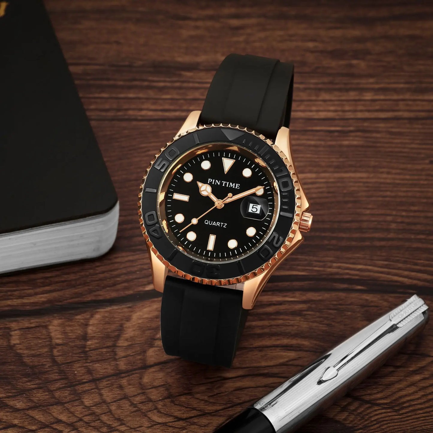 Top Brand Sports Men Mechanical Wrist watch Luxury Automatic Watch Men' s Silica gel Steel Waterpro of Clock