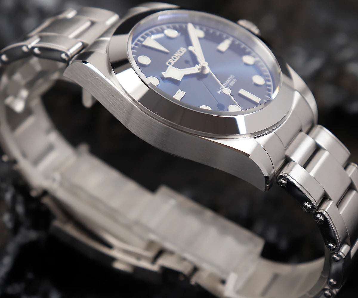 Cronos BB39 Mechanical Men‘s Watches 39mm Automatic PT5000 SW200 Snow Hands Sapphire Glass Bushed Bracelet 20ATM L6026M
