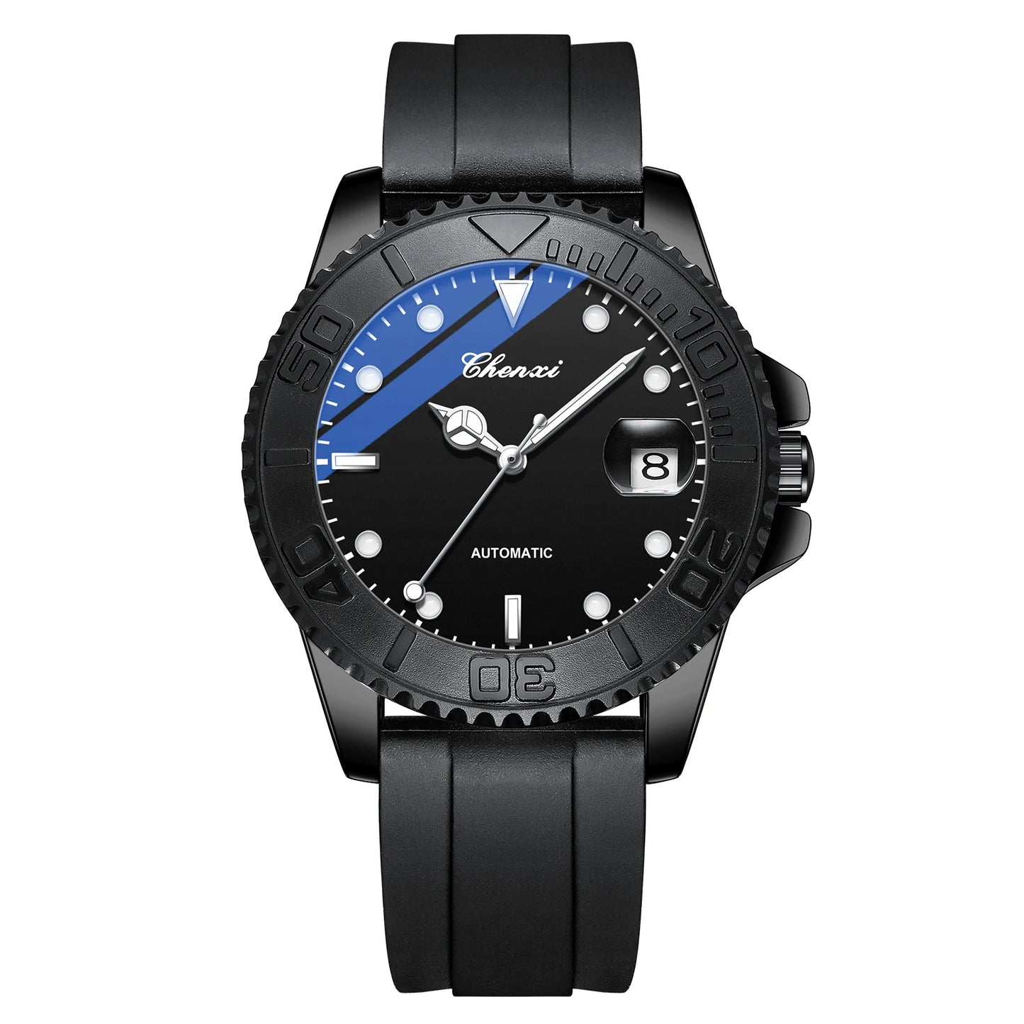 Chenxi Top Brand Automatic Mechanical Mens Watch Luxury Leather Waterproof Quartz Tourbillon Wristwatch Men Luminous Date Clock
