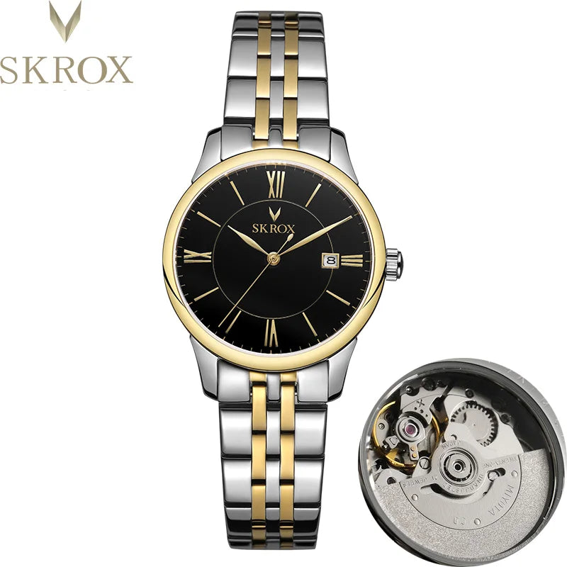 SKROX Japanese Automatic Movement Woman watch Sapphire Stainless Steel Mechanical Ladies Wrist Watches High-End luxury Women's