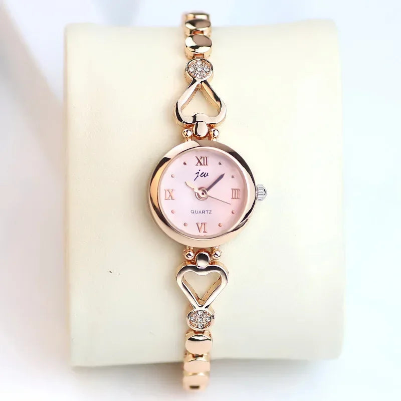 Women's Fashion Quartz Small Watches Love Heart Simple Female's Bracelet Watch Ladies Wristwatch Clock Relojes Para Mujer Montre