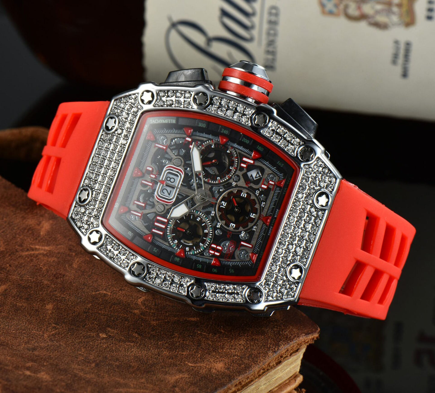 Fashion Diamond Gypsophila Watch Men