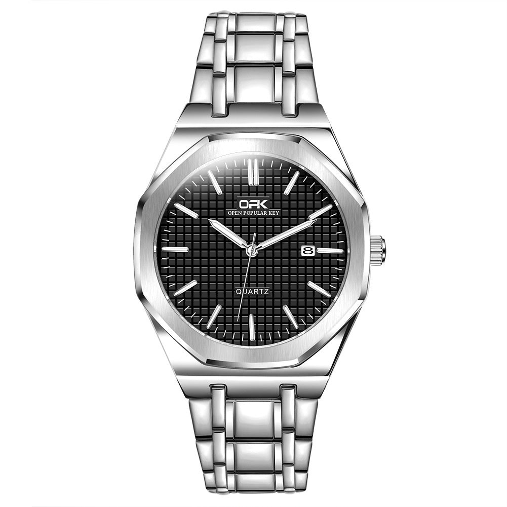 Reloj de cuarzo sencillo, asequible, de lujo, de negocios, resistente al agua, para hombres