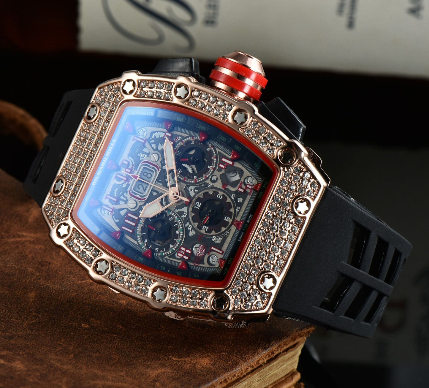 Fashion Diamond Gypsophila Watch Men