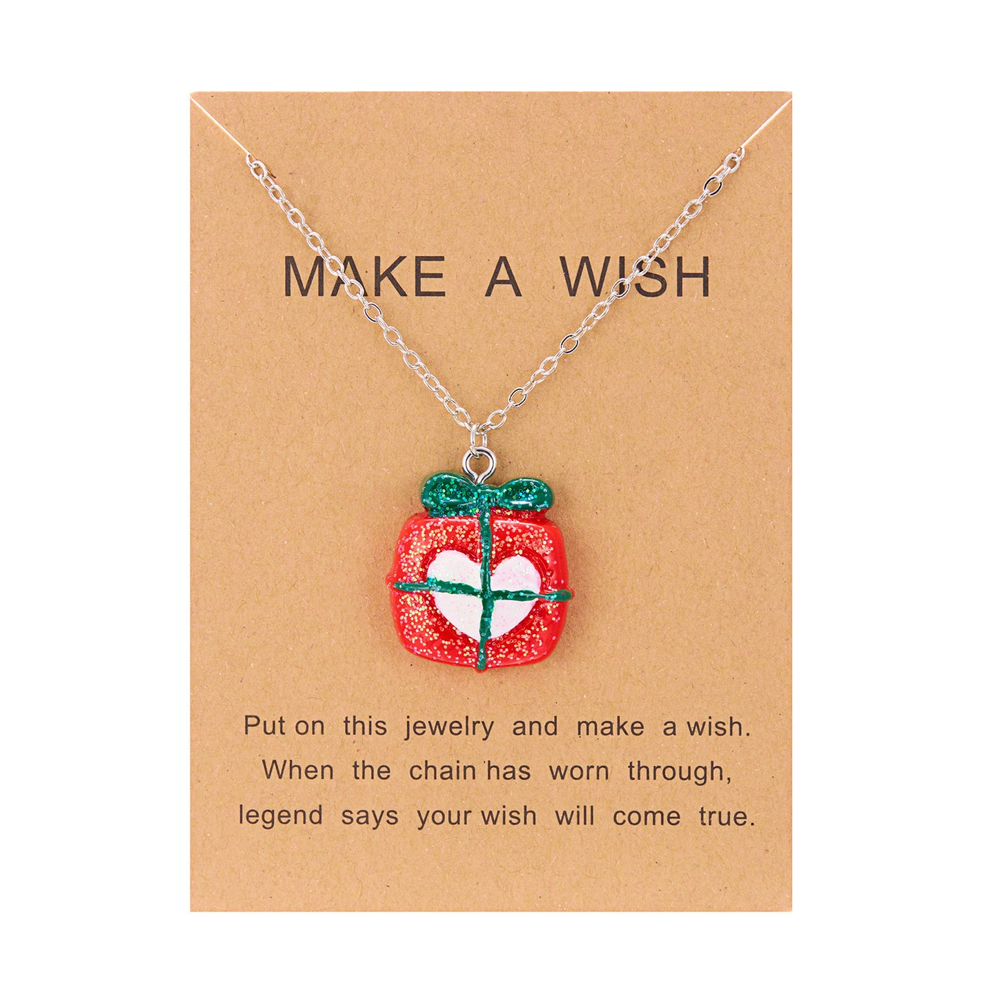 Lindo collar de resina de dibujos animados, colgante de muñeco de nieve de Navidad y Papá Noel, collar de cadena de clavícula para mujer, joyería