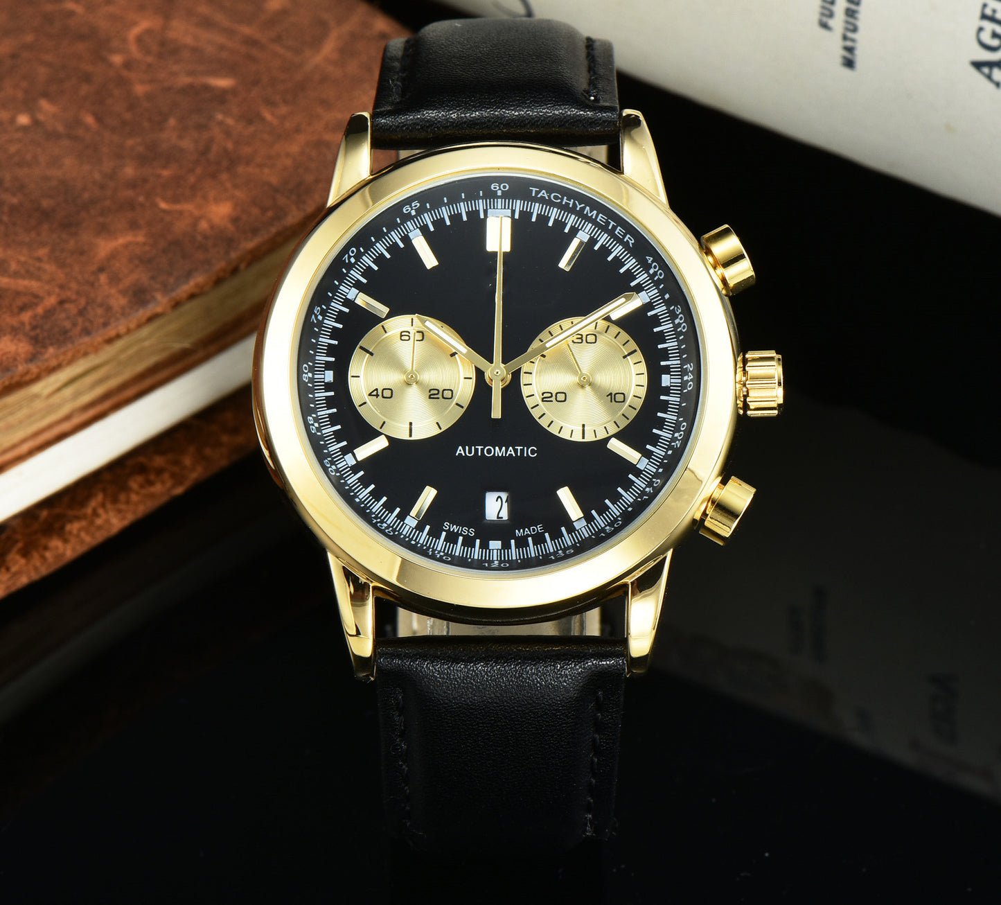 Men's Steel Belt Belt Business Style Quartz Watch