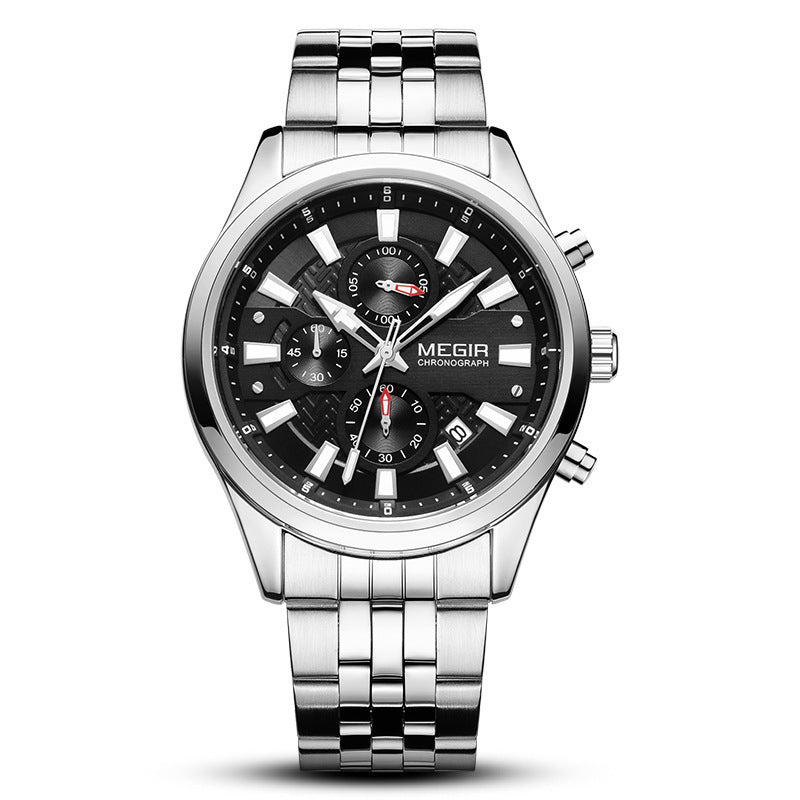 Men's Watch Business High-end Quartz Watch Steel Band
