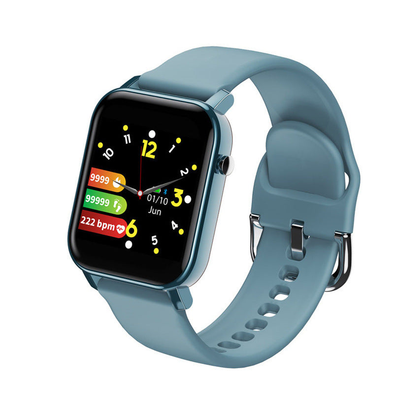 Pulsera inteligente con pantalla táctil cuadrada de 1,4 pulgadas IPS HD IP68, resistente al agua, con recordatorio de frecuencia cardíaca y presión arterial