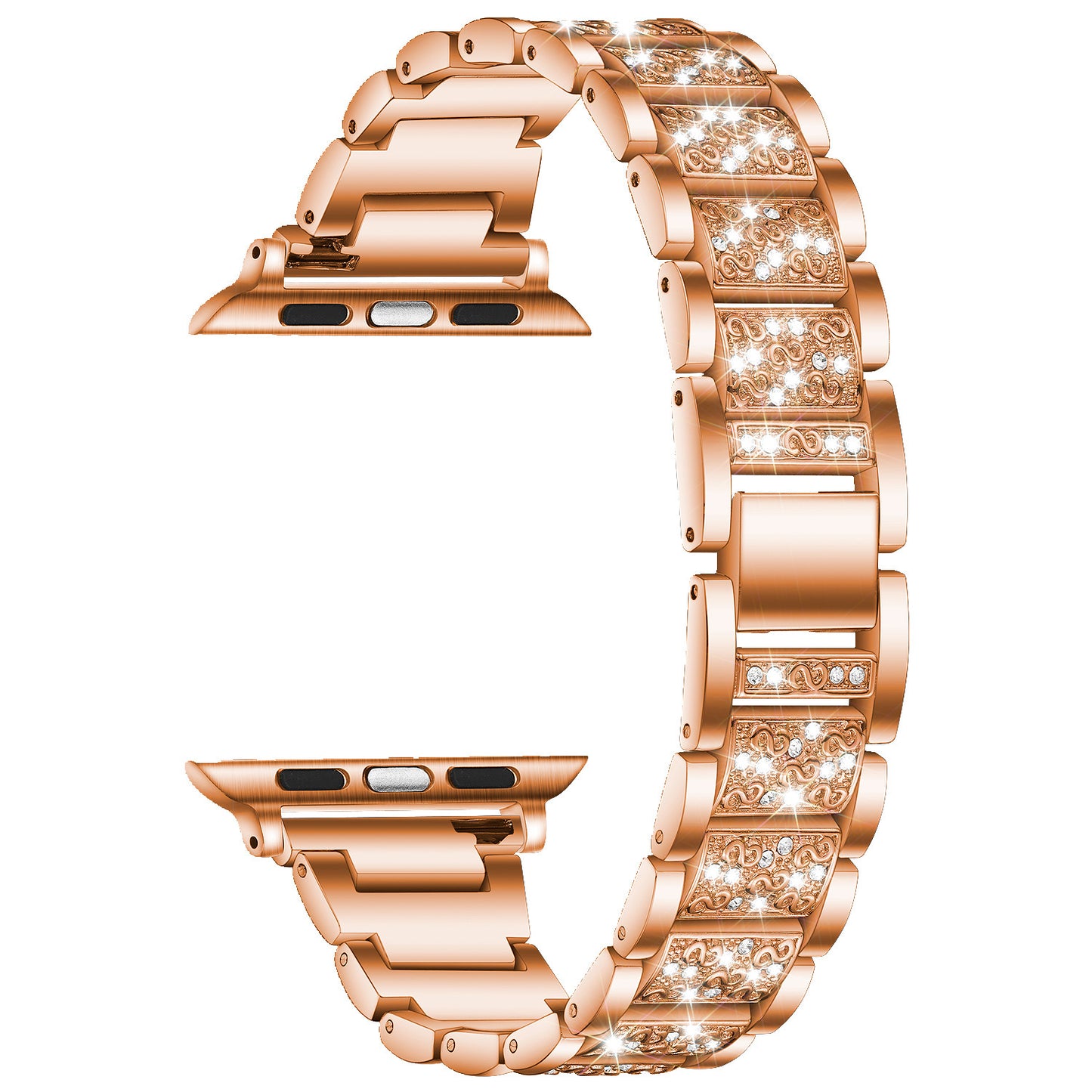 Correa de cadena de joyería para reloj Apple, pulsera Ultra de 49 mm, 40 mm, 44 mm, 42 mm y 38 mm, con diamantes, para iWatch SE 6, 7, 8, 9, 45 mm y 41 mm