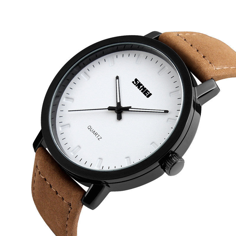 Reloj de cuarzo resistente al agua con estilo minimalista y estilo retro para hombre
