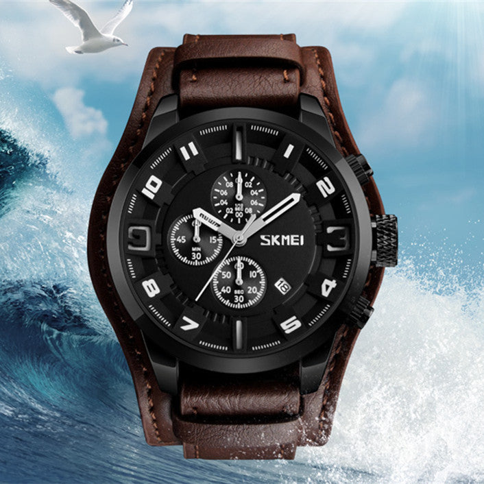 Fashion Men's Waterproof Business Quartz Multi-function Sports Watch