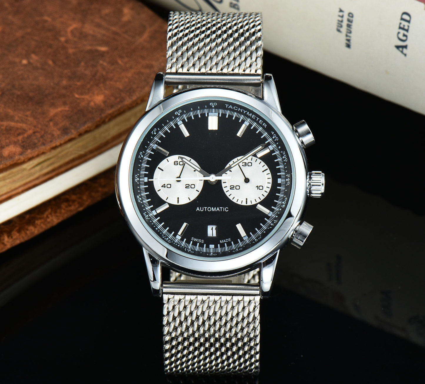 Men's Steel Belt Belt Business Style Quartz Watch