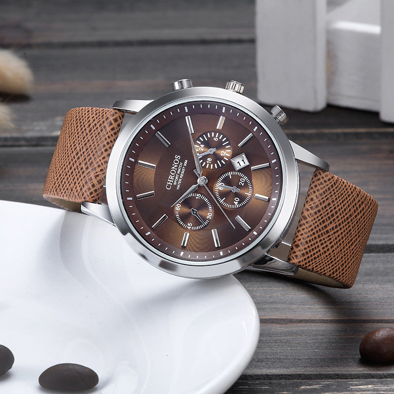 Reloj de cuarzo con correa de moda para hombre, deportivo y de ocio