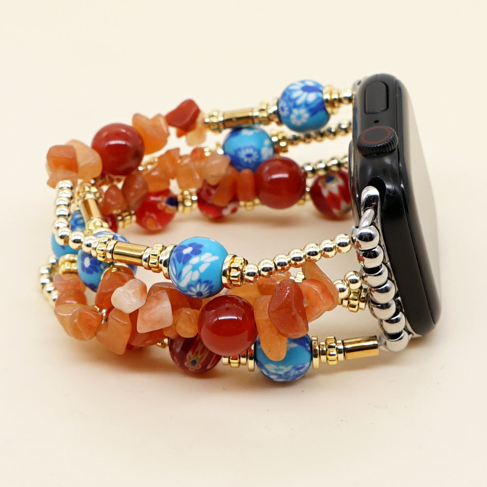 Fashion Trend Versatile Glass Bead Watch Strap