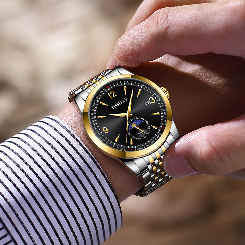Simple Men's Calendar Luminous Waterproof Quartz Watch