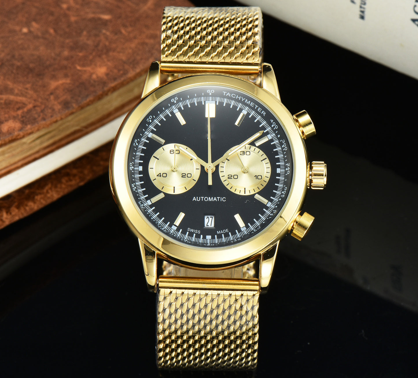 Men's Steel Belt Belt Business Style Quartz Watch