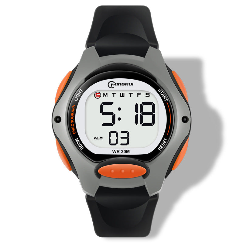 Reloj electrónico deportivo para niñas, resistente al agua, luminoso, despertador, para exámenes