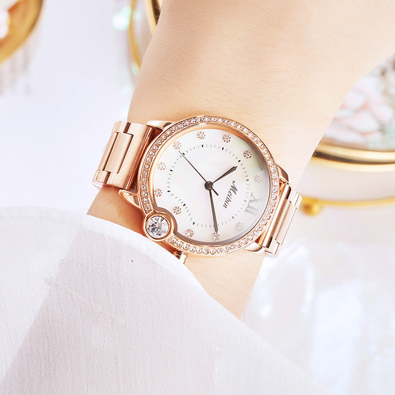 Fashion Shell Face Waterproof Ladies Quartz Watch