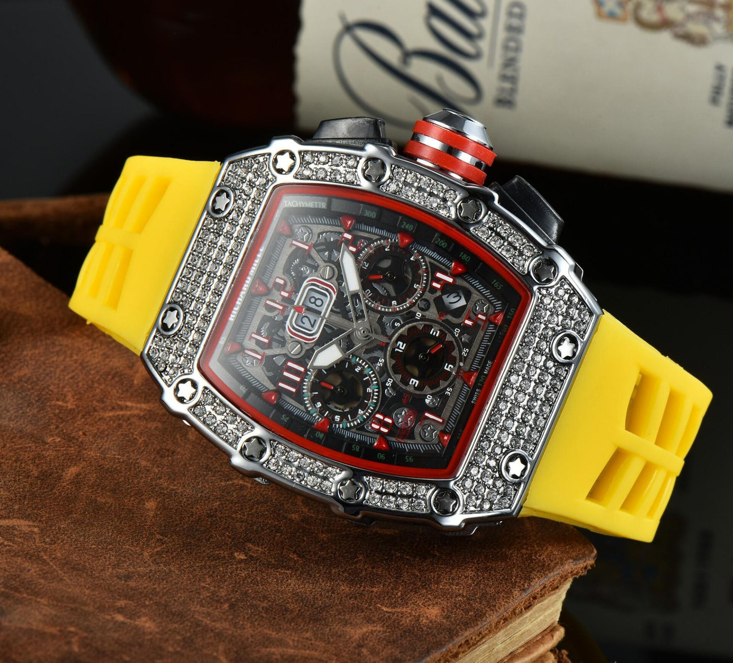 Fashion Diamond Gypsophila Watch Men
