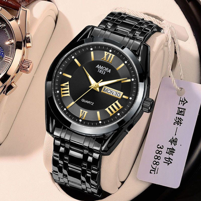Reloj automático no mecánico para hombre con calendario