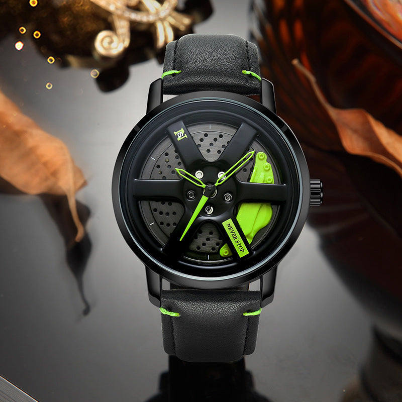 Reloj de cuarzo con correa de malla y esfera única y moderna para hombre